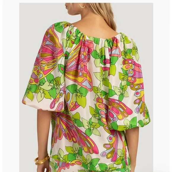 Trina Turk Sandia Silk Top small - Picture 2 of 11